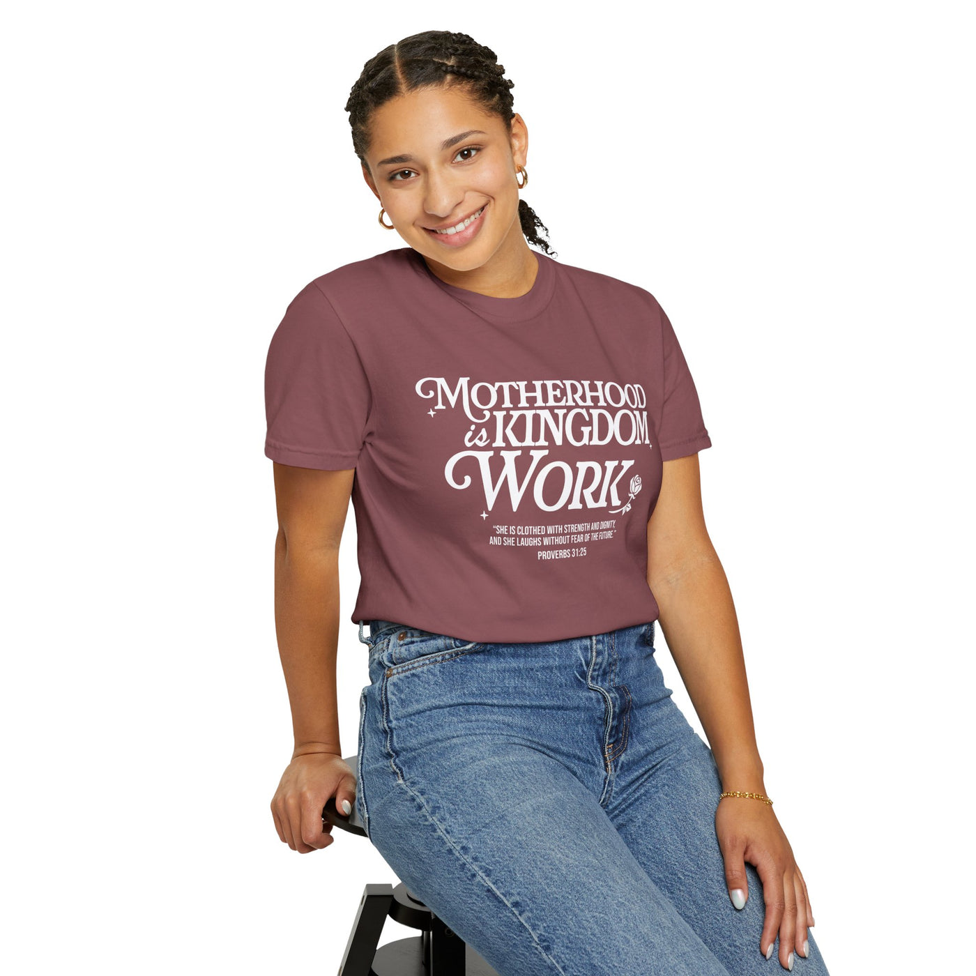 Motherhood Kingdom Psalm T-shirt (Comfort Colors)