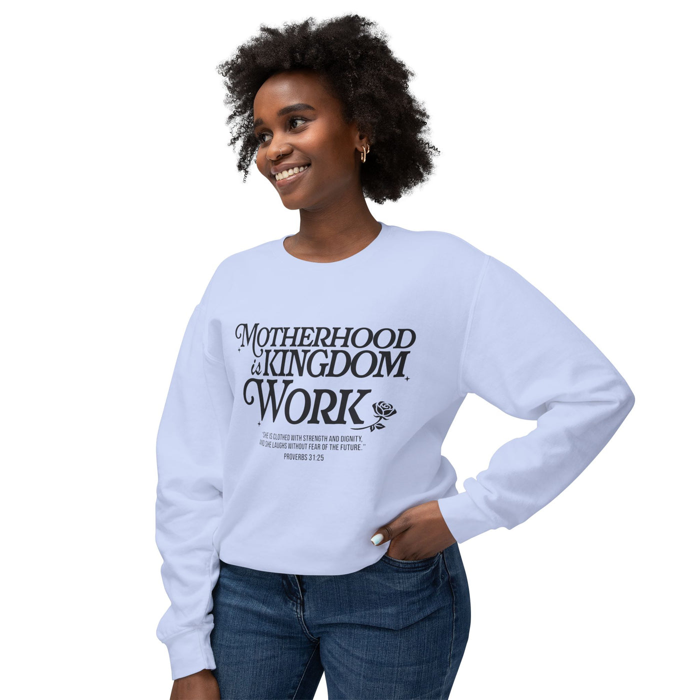 Motherhood Kingdom Psalm Sweatshirt (Comfort Colors)
