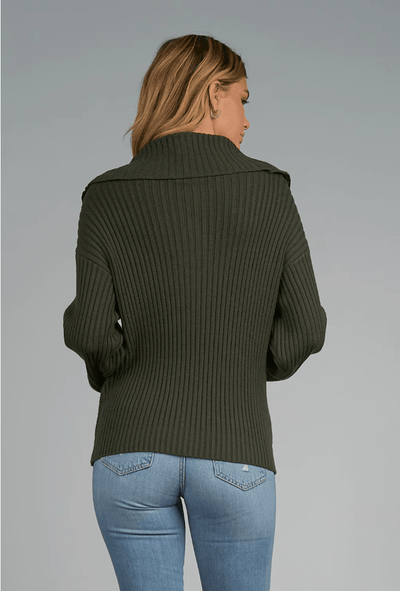 ASPEN SWEATER , SWEATER , It's NOMB , DRESSY 1/2 ZIP COLLARED SWEATER, ELAN BRAND SWEATER, OLIVE CASHMERE SWEATER, RIBBED OLIVE SWEATER , It's NOMB , itsnomb.com