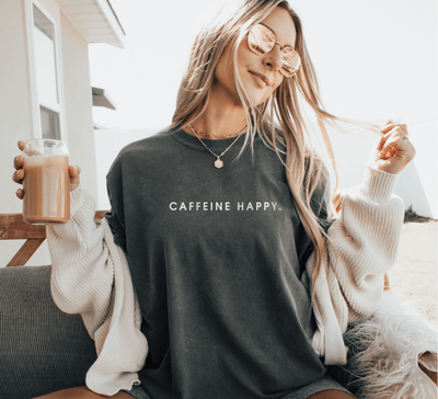 CAFFEINE HAPPY TEE , T-Shirt , It's NOMB , CAFFEINE HAPPY TEE, COFFEE LOVERS TSHIRT , It's NOMB , itsnomb.com