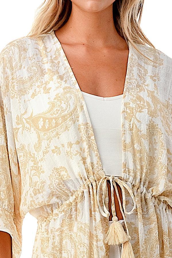 CARLY COVER-UP , Cover Up , it’sNOMB. The Label , cover-up, cover-ups, coverup, coverups, duster, duster cardigan, Floral, Floral Pattern, Floral Print, maxi duster, Paisley, PALE YELLOW, PASTEL YELLOW, swimsuit coverup, White , It's NOMB , itsnomb.com