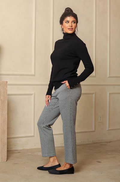 CECILE PANTS (AVAILABLE XS-L) , PANTS , It's NOMB , CIGARETTE PANTS, HOUNDSTOOTH PANTS, SLIM DRESS PANTS , It's NOMB , itsnomb.com