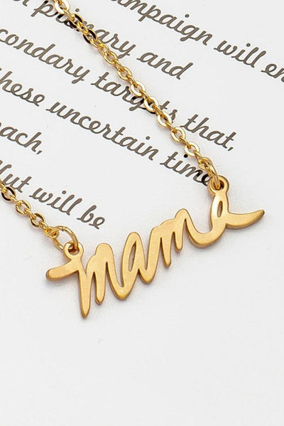 CURSIVE MAMA NECKLACE , JEWELRY , it’sNOMB. The Label , ACCESSORIES, GIFTS, GOLD, HERRINGBONE, it's nomb, it's nomb the label, Its None of My Business, ITSNOMB, ITSNOMBTHELABEL, Jessica Nickson, JEWELRY, MAMA, MAMA JEWELRY, MAMA NECKLACE, MAMA NECKLACES, NECKLACE, NECKLACES , It's NOMB , itsnomb.com