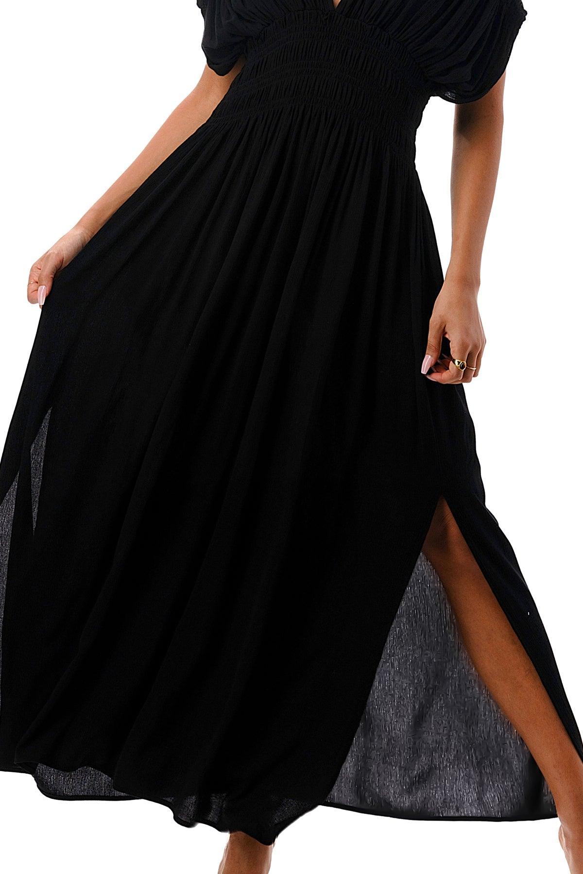 GARCELLE DRESS , Dress , it’sNOMB. The Label , black, black dress, dress, dresses, it's nomb the label, ITS NOMB, Its None of My Business, ITSNOMB, ITSNOMBTHELABEL, IT’S NOMB, Jessica Nickson, kimono, kimono sleeve, Maternity, Maternity Friendly, maxi, midi , It's NOMB , itsnomb.com
