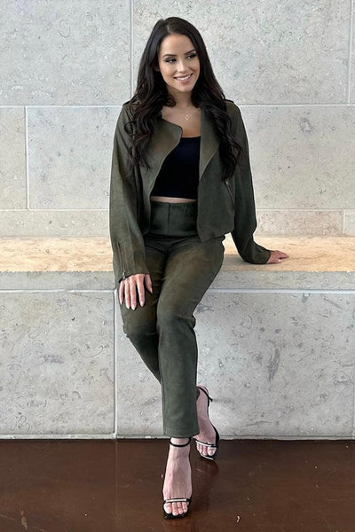 GENEVA FAUX SUEDE LEGGINGS (PLUS AVAILABLE) , PANTS , It's NOMB , ARMY GREEN, DARK GREEN, DRESSY PANTS, FAUX SUEDE LEGGINGS, GENEVE LEGGINGS, GREEN, LEGGINGS, MOSS GREEN, OLIVE, PANTS, SUEDE LEGGINGS, SUEDE PANTS, SUEDE SLACKS, VEGAN SUEDE, WORK PANTS , It's NOMB , itsnomb.com