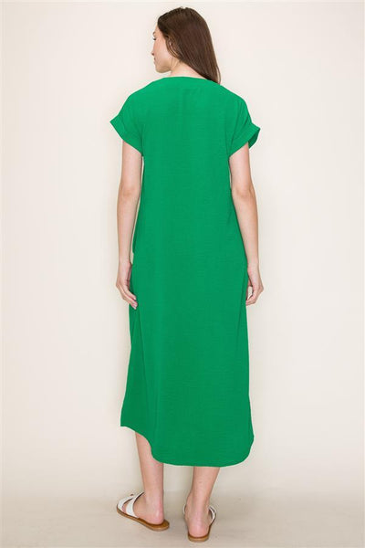 HAMPTONS MIDI DRESS , , It's NOMB , GREEN MIDI DRESS, LOOSE FIT MIDI DRESS , It's NOMB , itsnomb.com