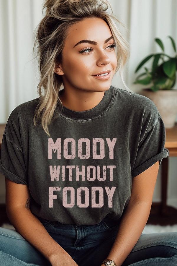 MOODY WITHOUT FOODY TEE , graphic t-shirt , It's NOMB , FUNNY NOVELTY TEE, HANGRY GRAPHIC TEE, MOODY TSHIRT, MOODY WITHOUT FOODY GRAPHIC T-SHIRT , It's NOMB , itsnomb.com
