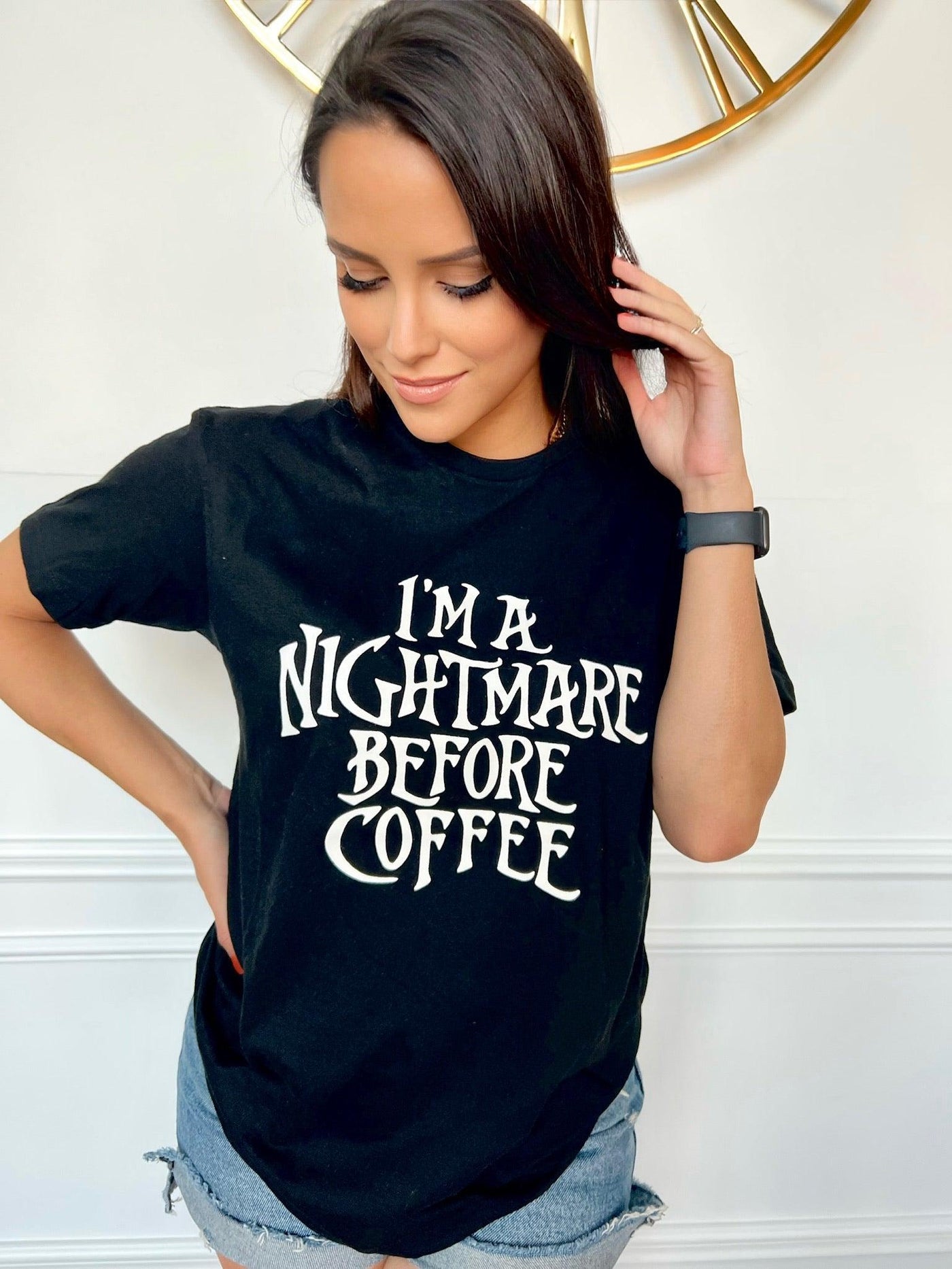 NIGHTMARE BEFORE COFFEE TEE (Bella and Canvas)