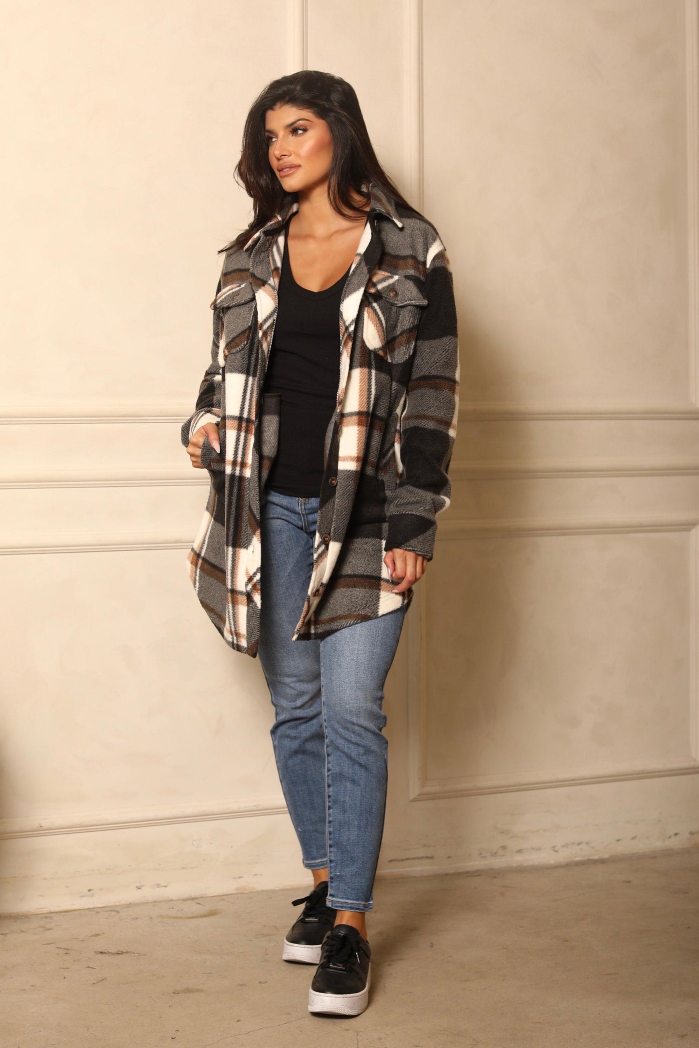 ROSWELL FLANNEL SHACKET , , it’sNOMB , BRUSHED SHACKET, FLANNEL, FLANNEL SHACKET, FLANNEL SHIRT, JACKETS, PATTERN, PLAID, PLAID PATERN, SHACKET, SHACKETS, SHIRT, SHIRTS, THICK AND LONG FLANNEL SHACKET, THREAD AND SUPPLY ROSWELL JACKET , It's NOMB , itsnomb.com