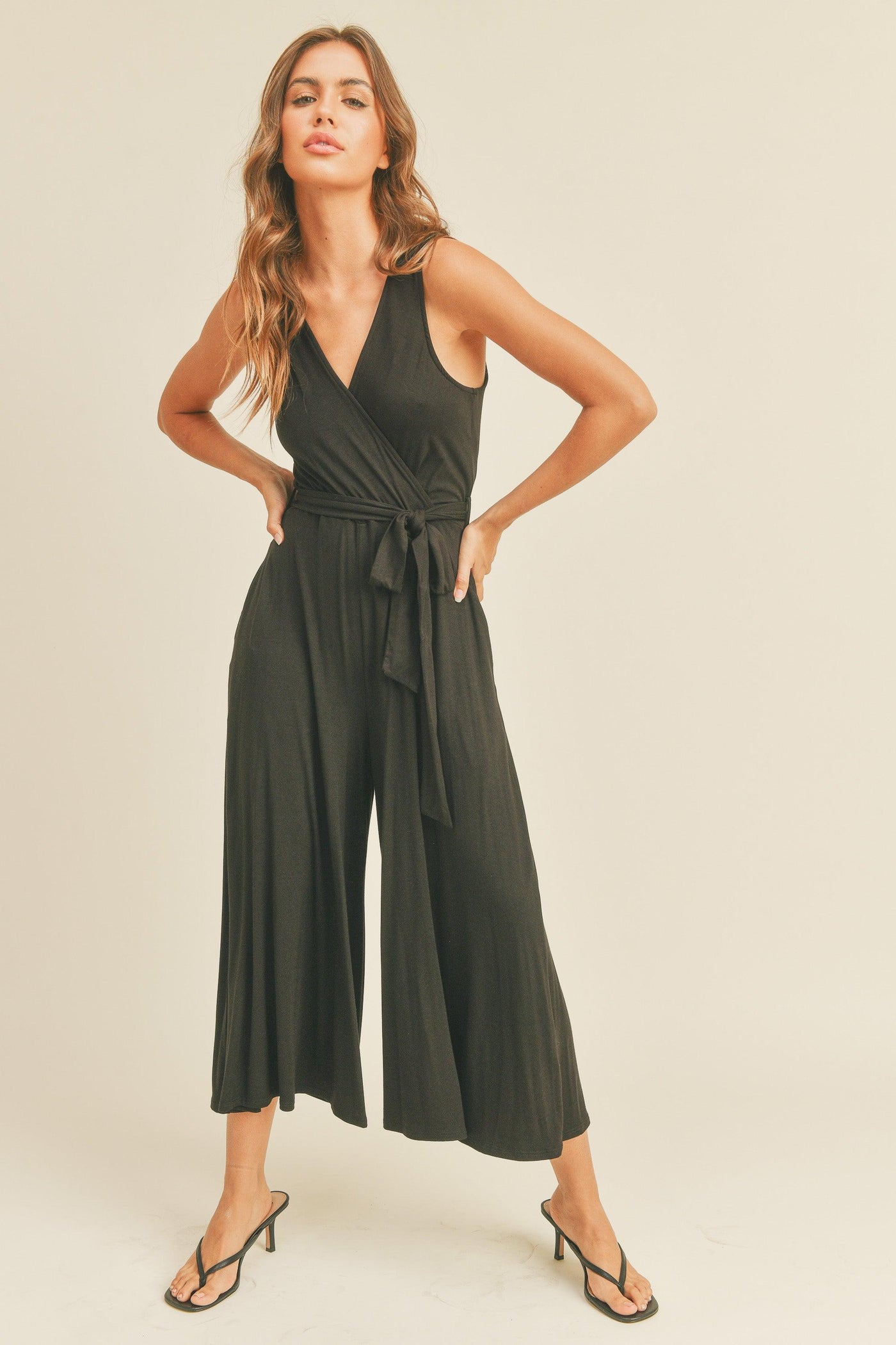 SIENNA JUMPSUIT , , It's NOMB , BELTED DRESSY JUMPSUIT, RAYON MODAL JUMPSUIT, VNECK JUMPSUIT , It's NOMB , itsnomb.com