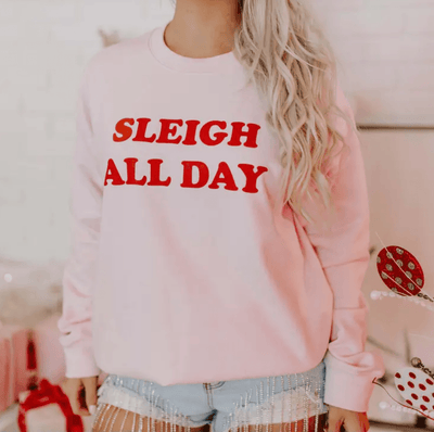 SLEIGH ALL DAY PULLOVER , , It's NOMB , CHRISTMAS SWEATERS, HOLIDAY GRAPHICS, SLEIGH ALL DAY, UGLY CHRISTMAS SWEATER , It's NOMB , itsnomb.com