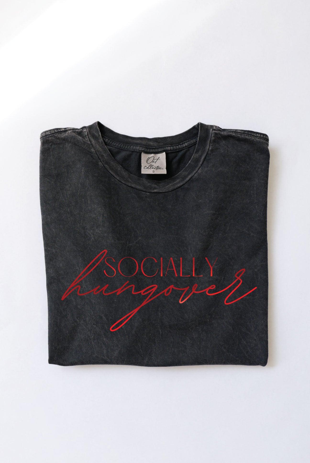 SOCIALLY HUNGOVER OVERSIZED TEE (RESTOCKED) , graphic t-shirt , It's NOMB , christmas graphic t-shirt, MINERAL WASHED GRAPHIC TEE, oversized christmas graphic tee, SOCIAL HANGOVER, socially hungover, SOCIALLY HUNGOVER T-SHIRT, SOCIALLY HUNGOVER TEE , It's NOMB , itsnomb.com