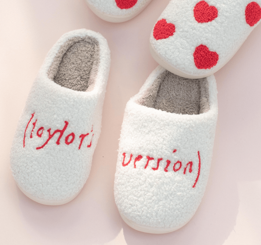 TAYLOR'S VERSION SLIPPERS , Blankets , it’sNOMB. The Label , pattern, prints, SANDALS, SHOES, SLIPPER, SLIPPERS, STOCKING STUFFER, stocking stuffers, TAYLOR SWIFT FAN MERCH, TAYLOR SWIFT SLIPPERS, TAYLOR'S VERSION SLIPPERS, WINTER, WINTER ACCESSORIES , It's NOMB , itsnomb.com