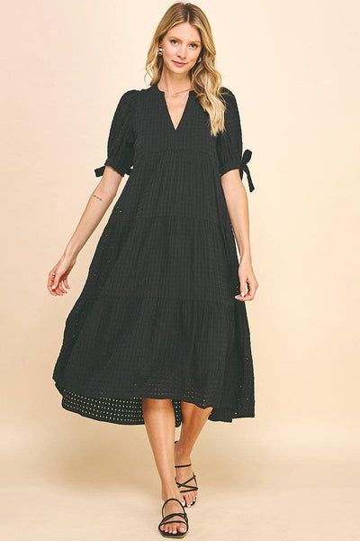 THE PICNIC DRESS , , It's NOMB , BLACK GINGHAM DRESS, Maternity, MATERNITY DRESS, Maternity Friendly, SMOCKED BODICE, STRETCHY DRESS, STRETCHY MAXI DRESS, summer dress, SUMMER DRESSES , It's NOMB , itsnomb.com